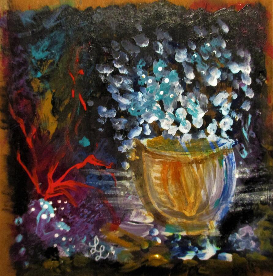 Floral Flame Thrower Painting by Lynn Raizel Lane