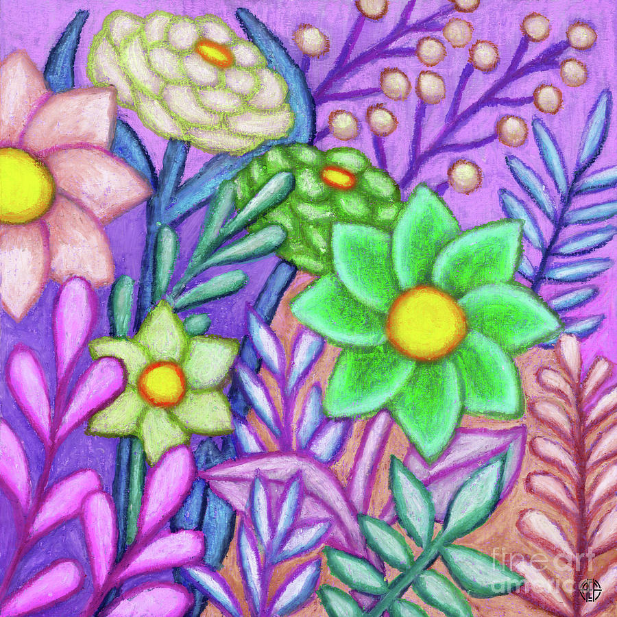 Floral Flirtation. Wildflora Painting by Amy E Fraser