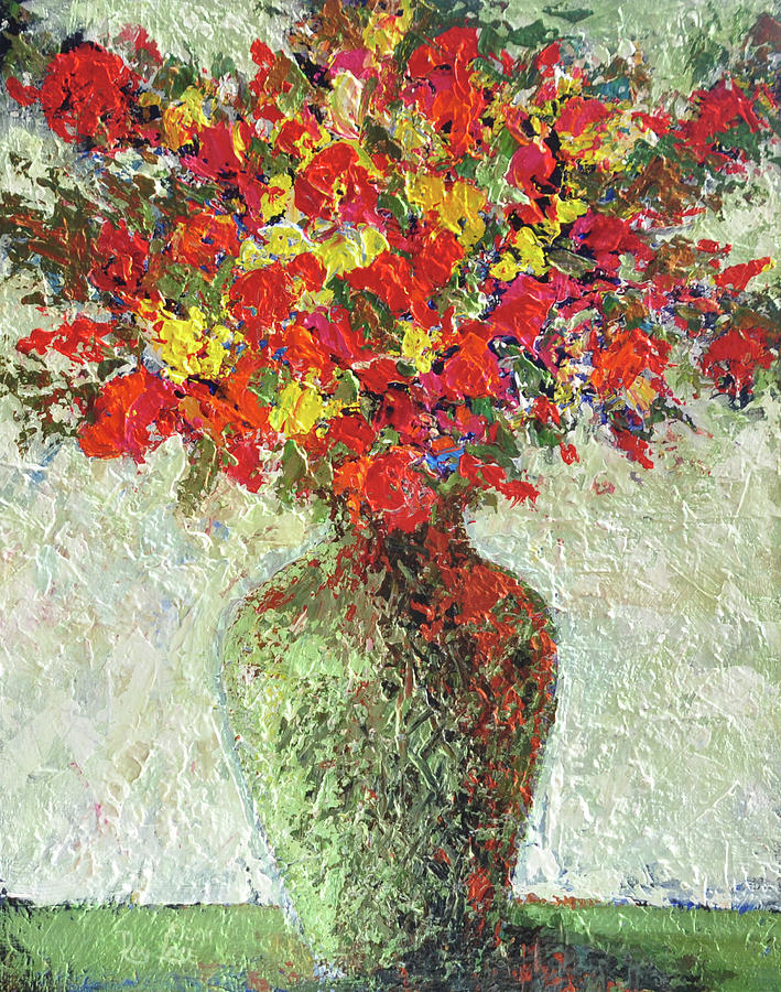 Floral Fun 2 Painting by Ron Lace