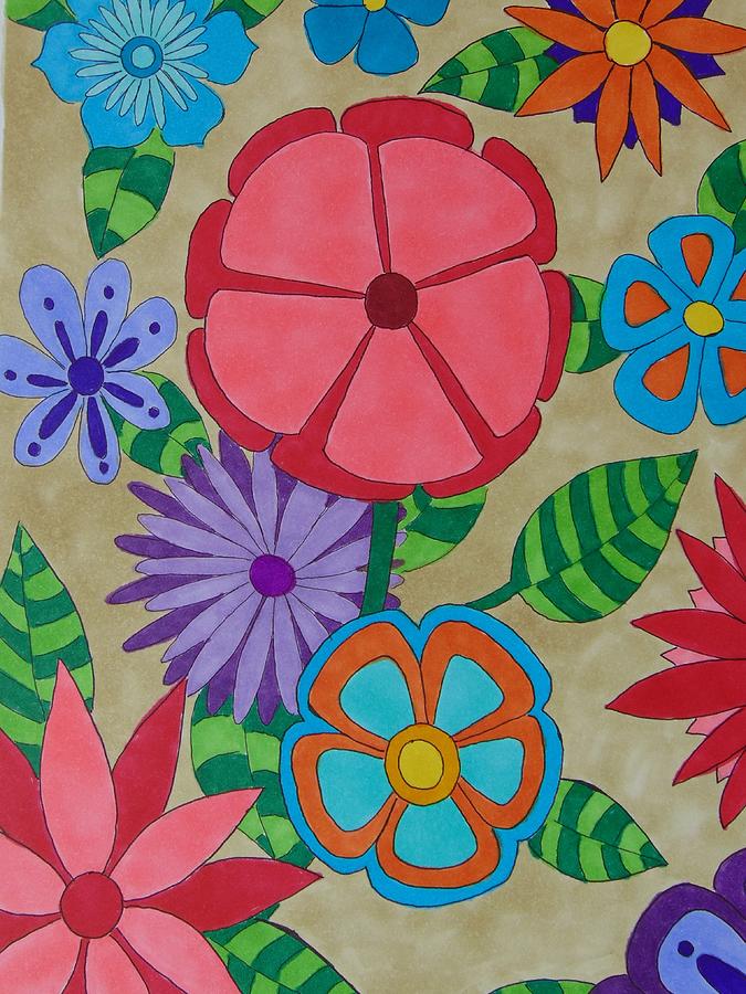 Floral Garden Drawing by Chanler Simmons