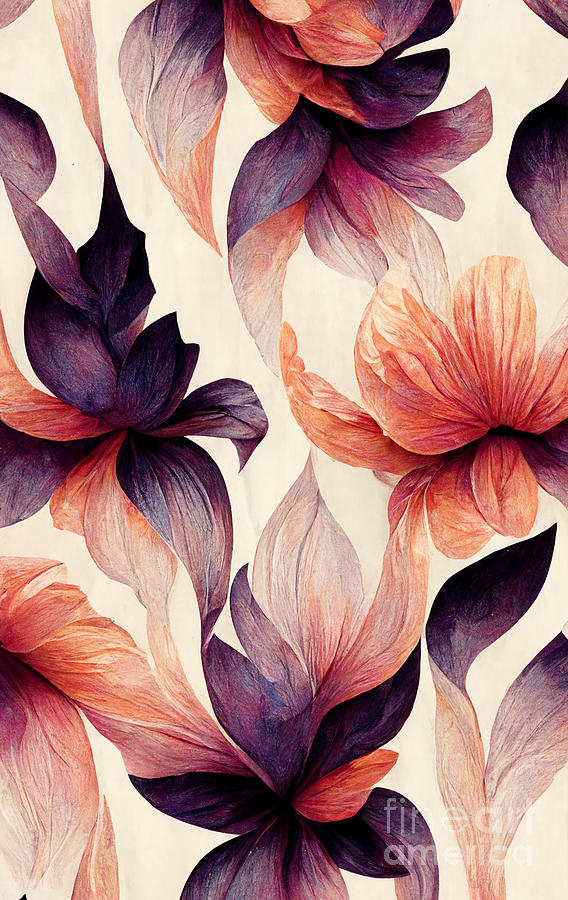 Flower Digital Art - Floral gradients by Sabantha