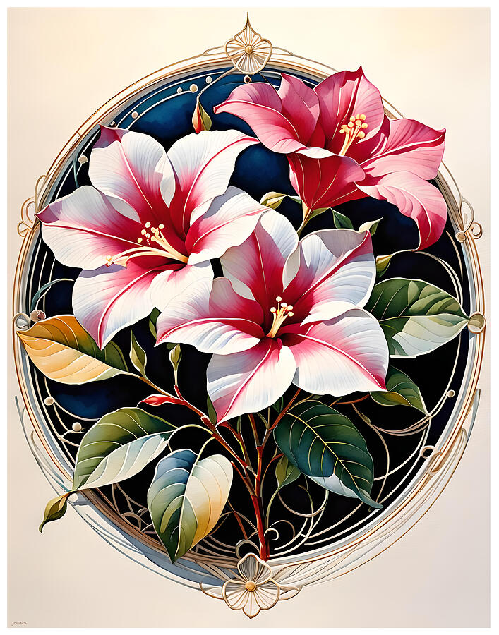Floral Digital Art - Floral Greetings by Greg Joens