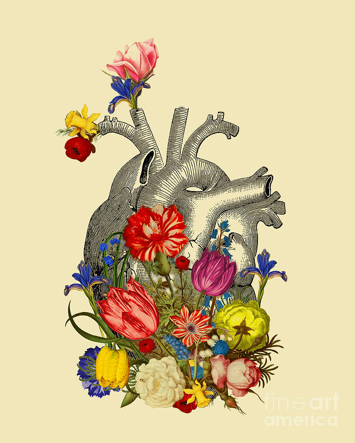 Flower Digital Art - Floral Heart by Madame Memento