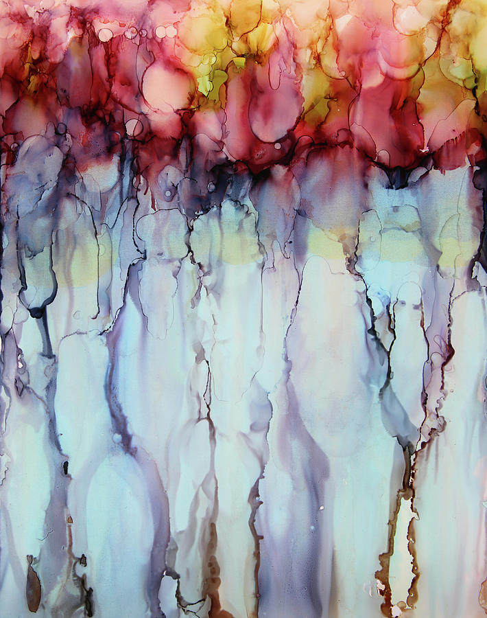 Floral Ice Painting by Katrina Nixon