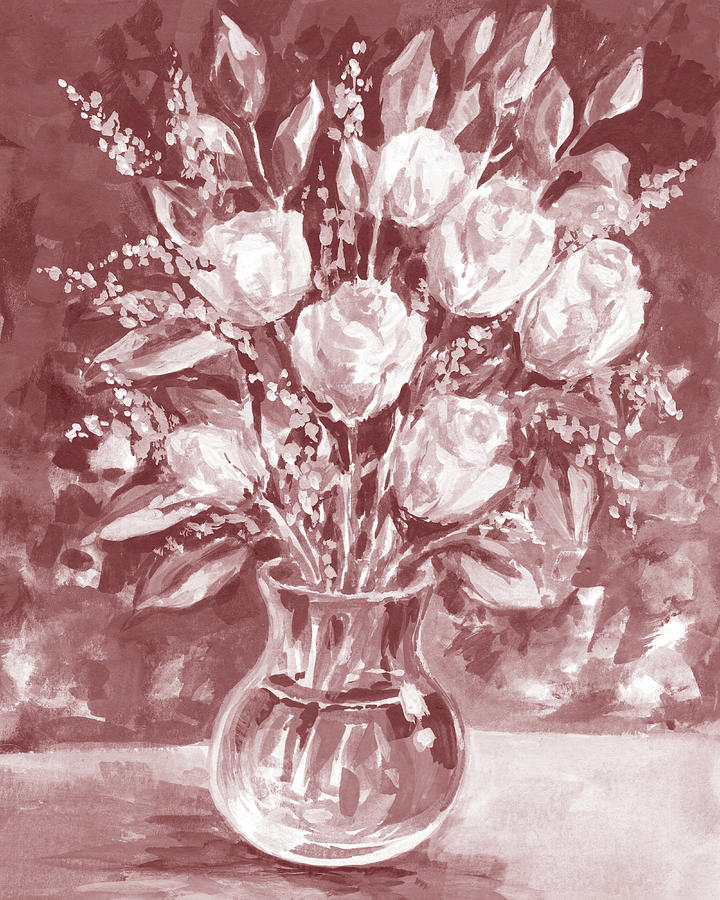 Floral Impressionism Soft Vintage Pallet Summer Flowers Bouquet I Painting by Irina Sztukowski