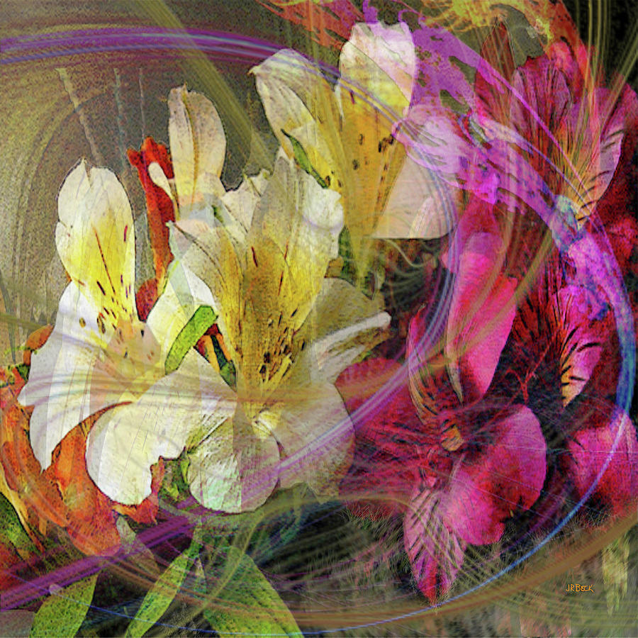 Floral Inspiration - Square Version Digital Art by Studio B Prints