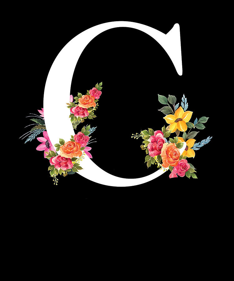 Floral Letter C Alphabet Flower Digital Art by Grance UG ...