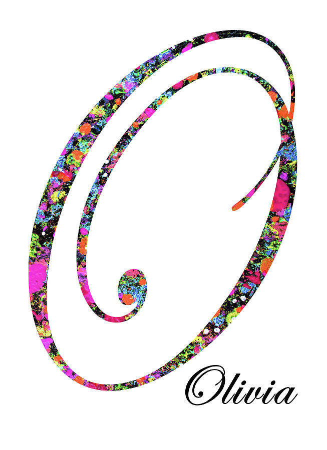 Floral Letter O and Olivia Digital Art by Corinne Carroll