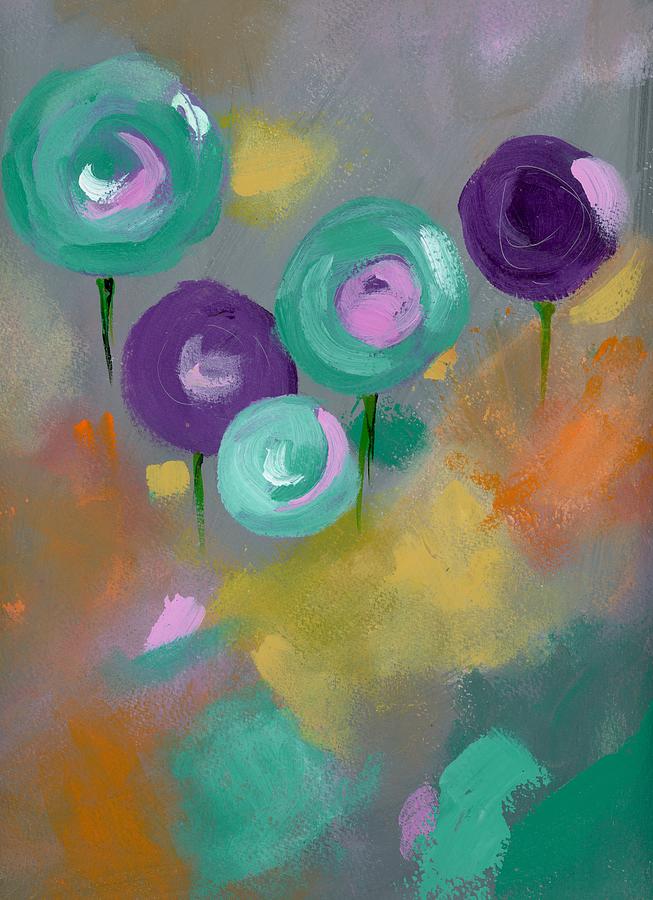 Floral Lolipops 2 Painting by Teresa Tilley