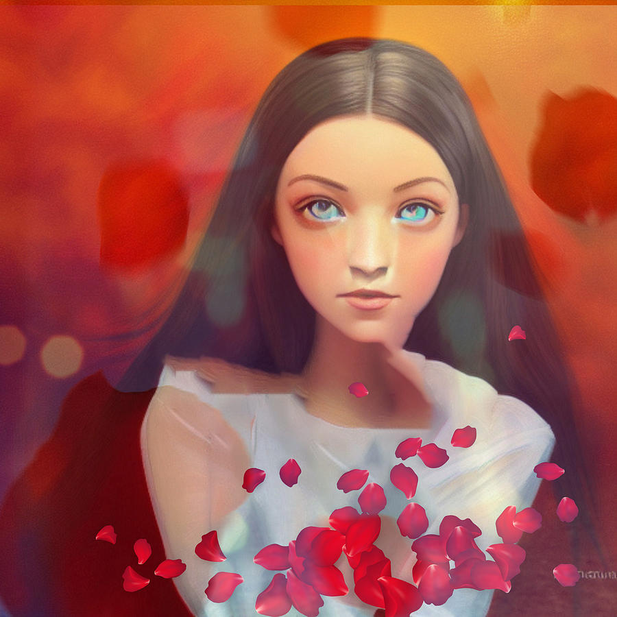 Floral Love Digital Art by Caterina Christakos