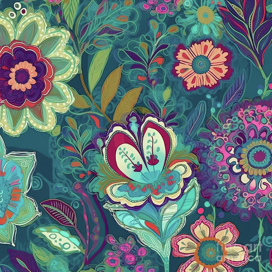 Floral Meditations III Painting by Mindy Sommers