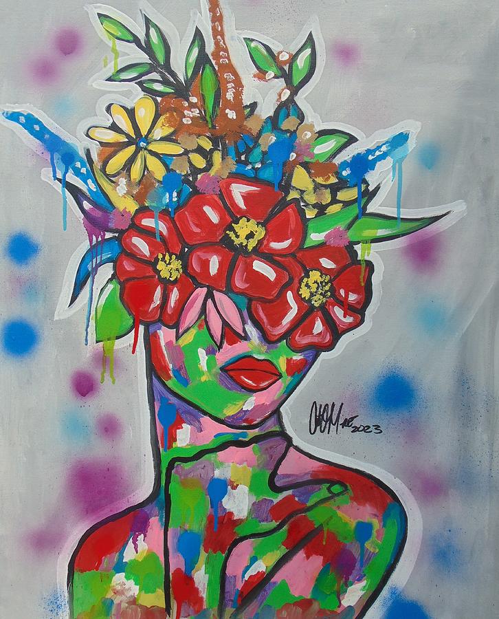 Floral Minded Painting by Antonio Moore