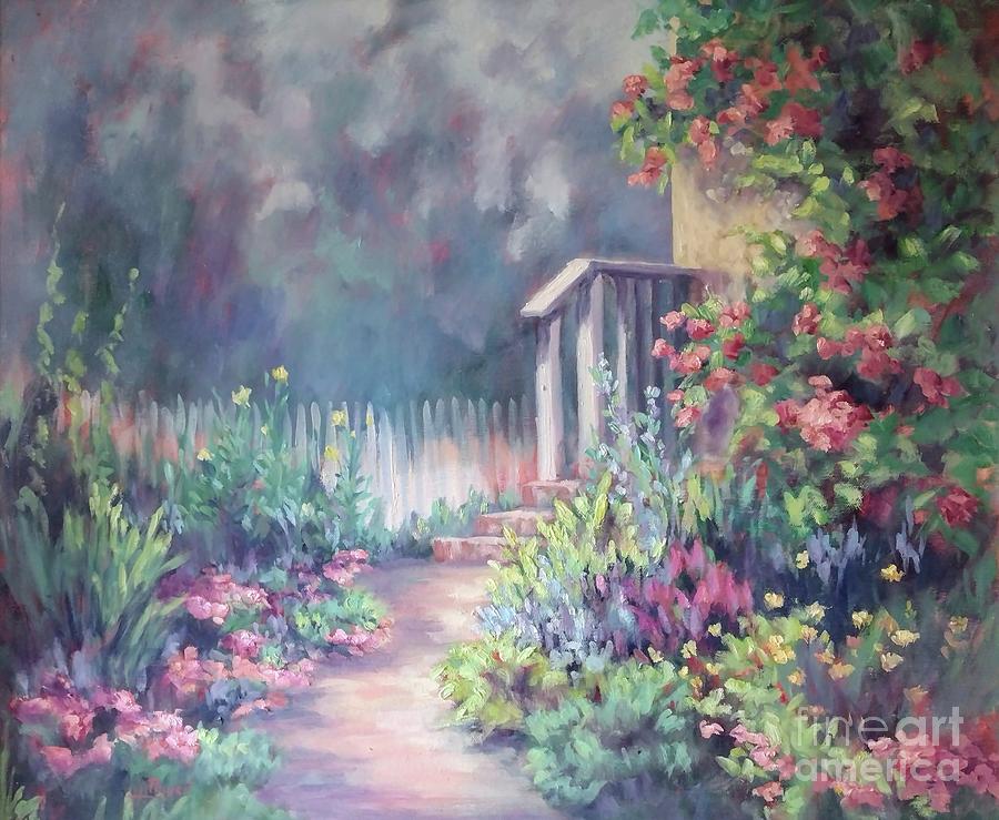 Floral Pathway Painting by Karen Powell - Fine Art America