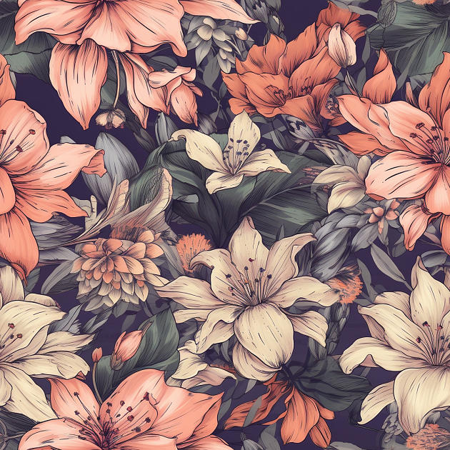 Floral Pattern 2 Digital Art by Britten Adams