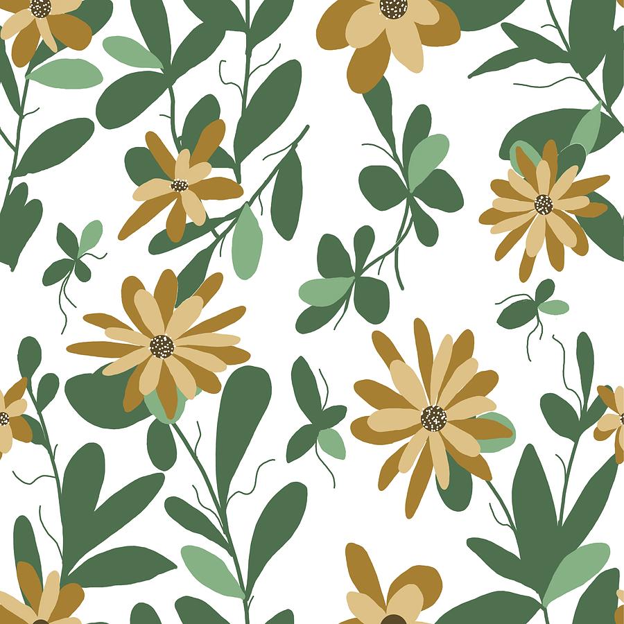 Floral Pattern Design 277 Digital Art by Lucie Dumas