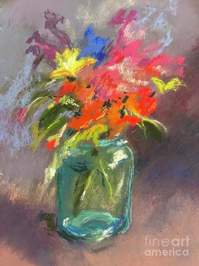 Floral sprigs Pastel by Nancy Anton