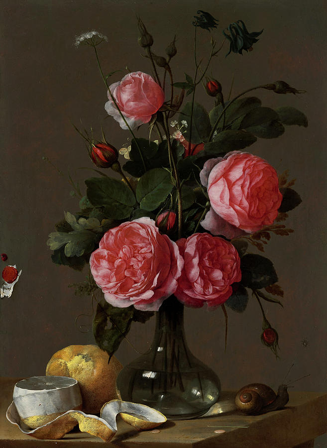 Still Life Painting - Floral Still Life, 1690 by Cornelis de Heem