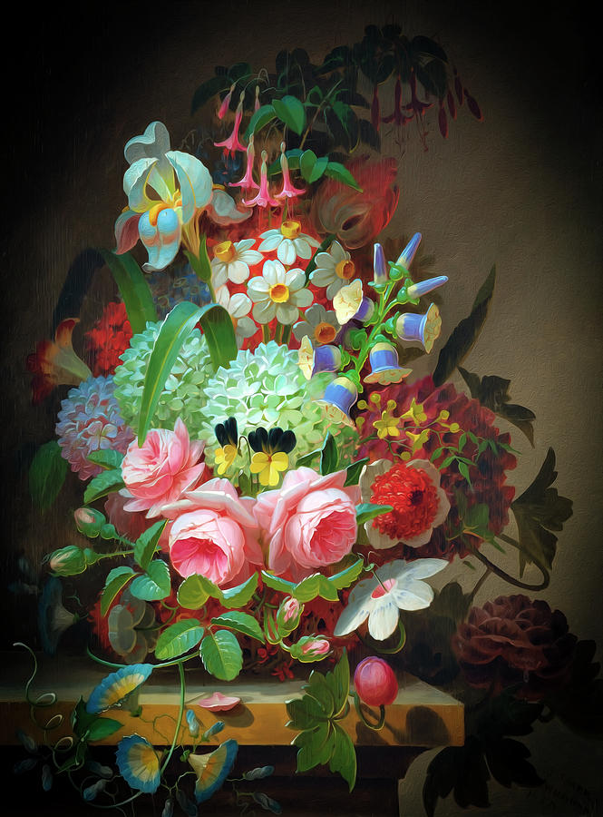 Floral Still Life by James C. Sharp Photograph by Carlos Diaz