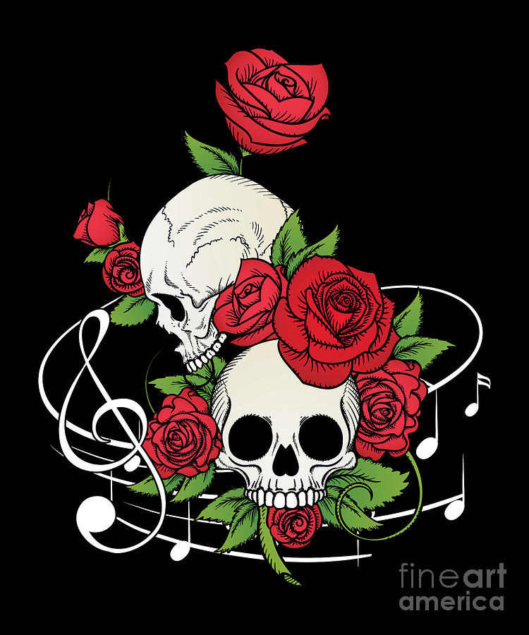 LV Flower Skull by TJ Fine Art Paper Print ( fantasy, Horror & sci-fi > Horror > Skulls art) - 24x16x.25