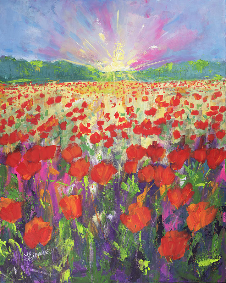 Floral Sunrise Painting by Terri Einer