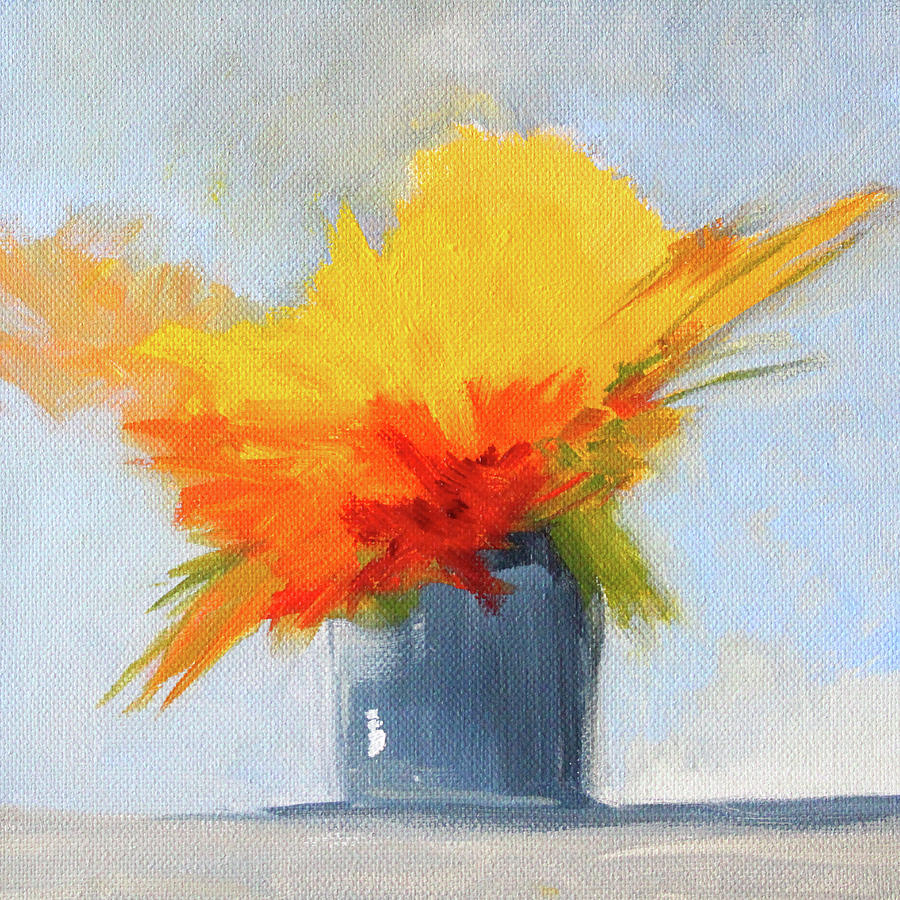 Floral Sunshine Painting by Nancy Merkle