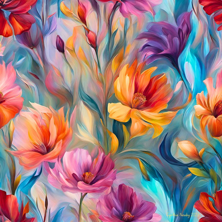 Floral Whisps Digital Art by Cindys Creative Corner