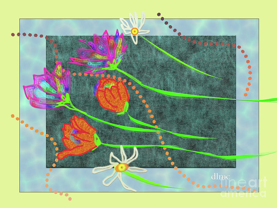 Floral Design1b Painting by Donna L Munro
