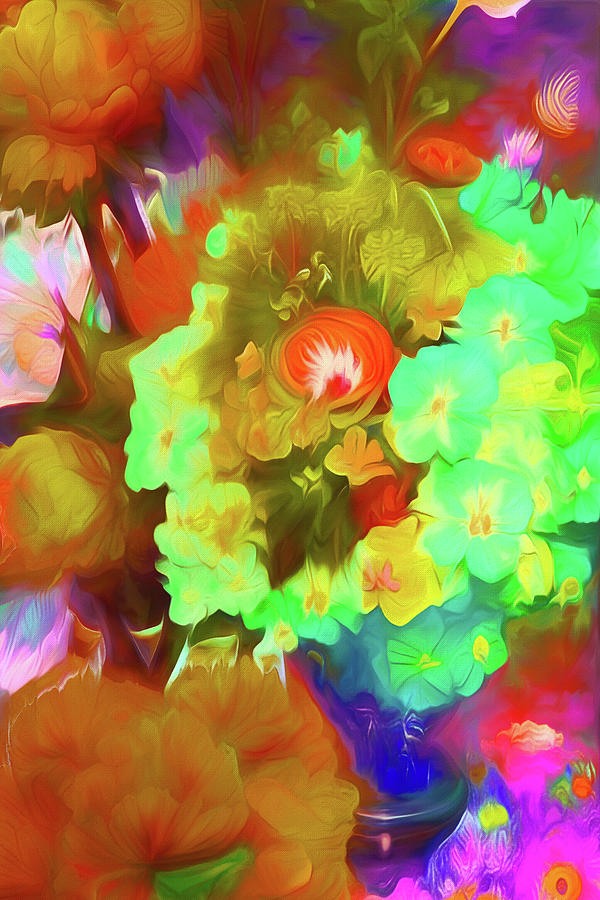 Flower Mixed Media - FloralMelange3 by Lynda Lehmann