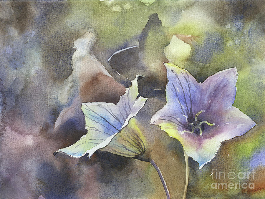 Florals- Balloon Flowers Painting by Ryan Fox