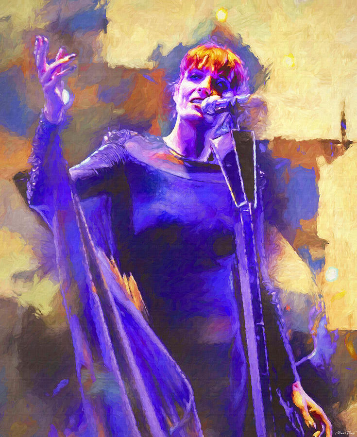 Florence and the Machine Live Mixed Media by Mal Bray