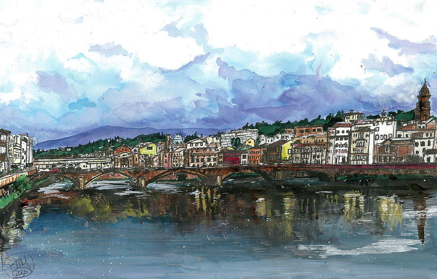 Florence at a Distance Painting by Eileen Backman