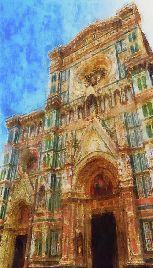 Florence Cathedral - 01 Painting by AM FineArtPrints
