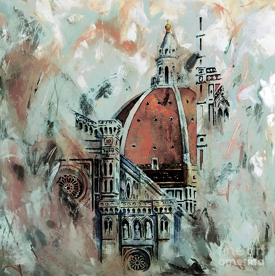 Florence Cathedral and Brunelleschis dome Italy Painting by Gull G