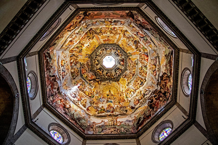 Florence Photograph - Florence Cathedral Ceiling by Jean Haynes