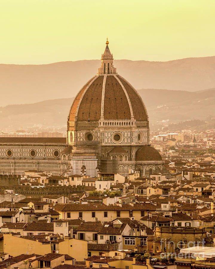 Florence Duomo at sunset Photograph by Delphimages Photo Creations