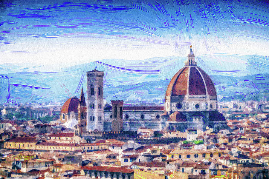 Florence Italy, Oil Painting ca 2020 by Ahmet Asar Painting by ...