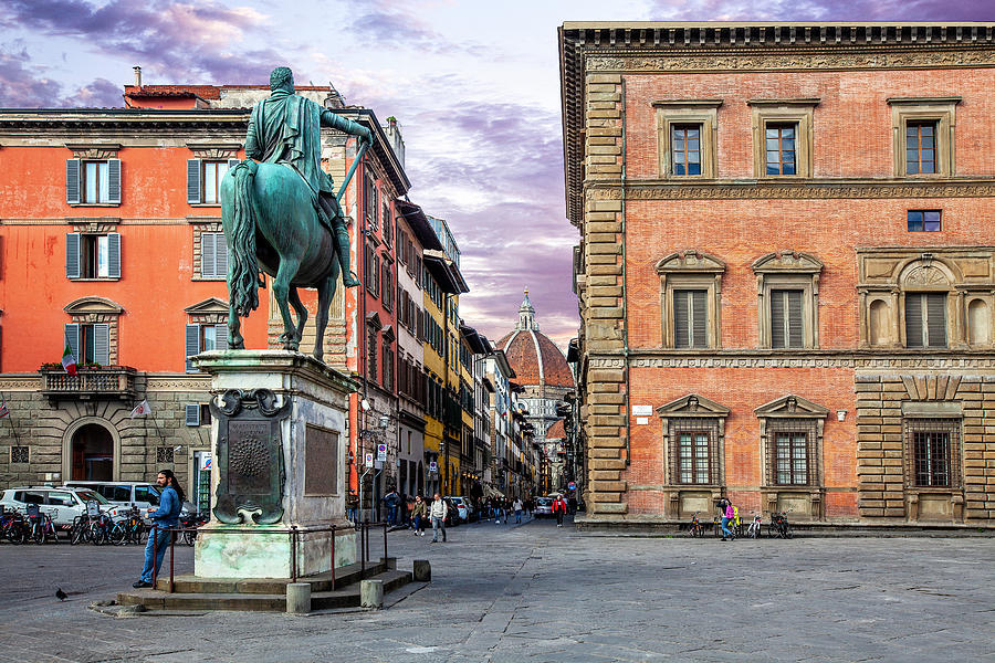 Florence Italy Piazza Photograph by Al Hurley