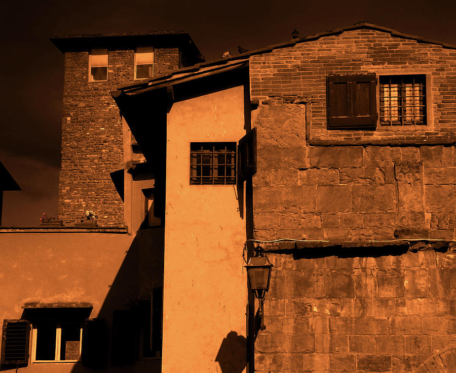 FLORENCE - OLD RELICS - Sepia Photograph by Walter Fahmy