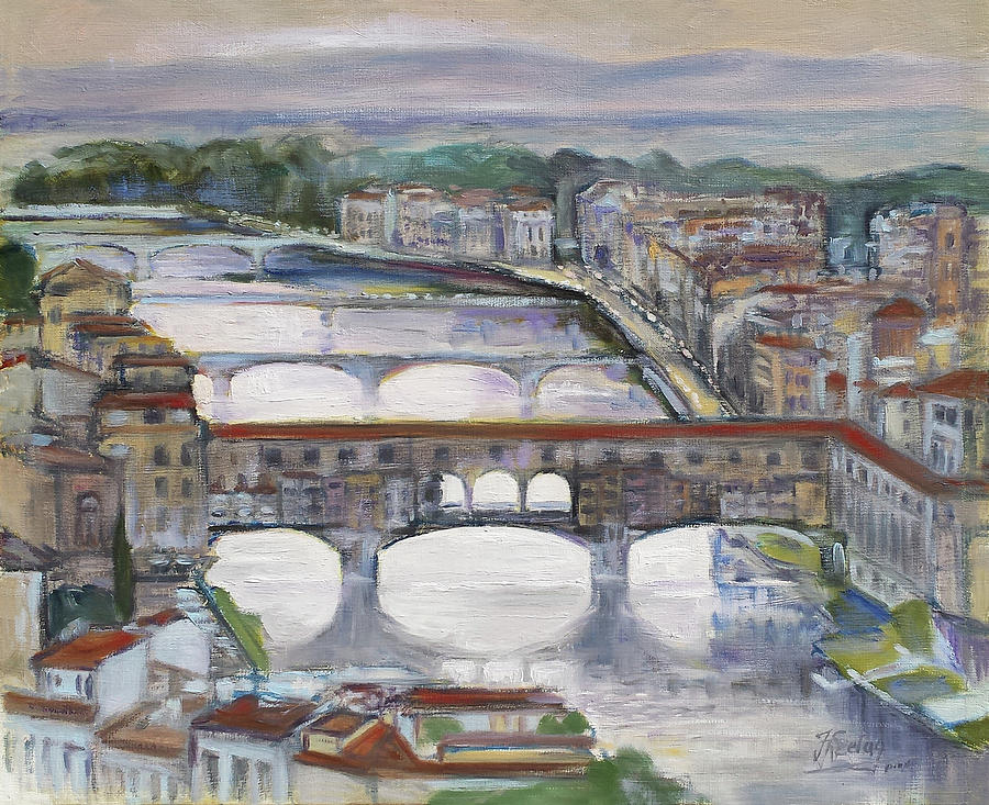 Florence - Ponte Vecchio 1 Painting by Irek Szelag