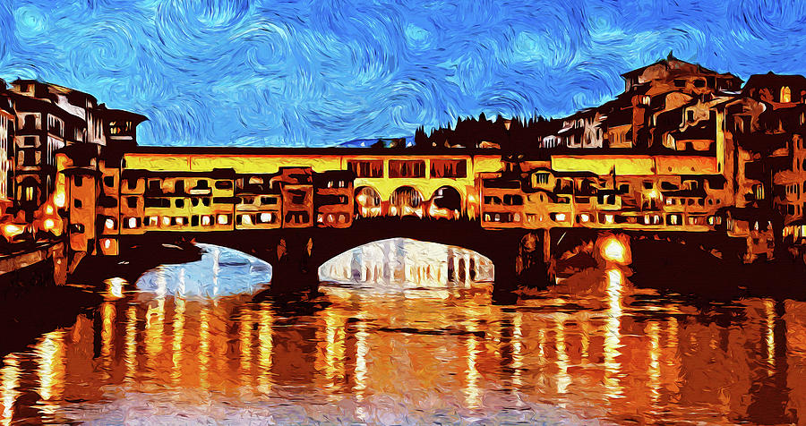 Florence, Ponte Vecchio - 10 Painting by AM FineArtPrints