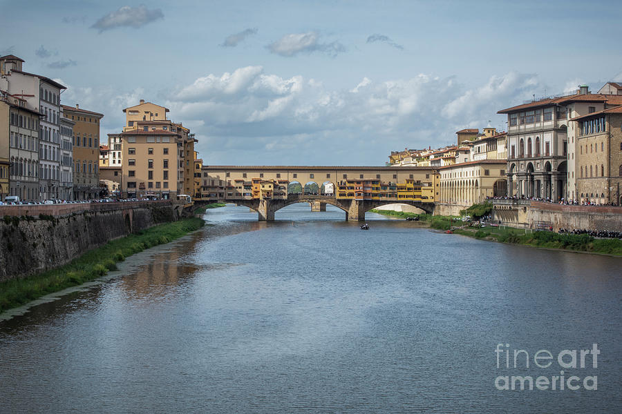 Florence-ponte Vecchio Bridge Photograph by Judy Wolinsky