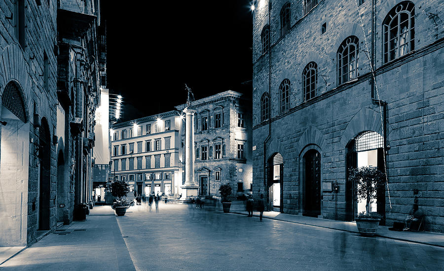 Florence Streets By Night Photograph