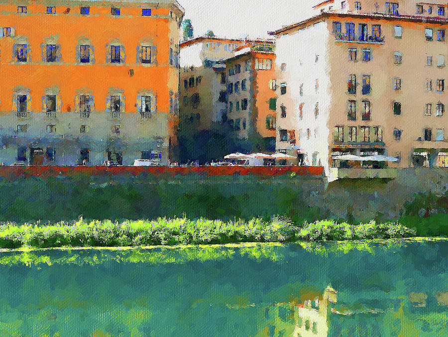 Florence streets painting 1 Digital Art by Yury Malkov