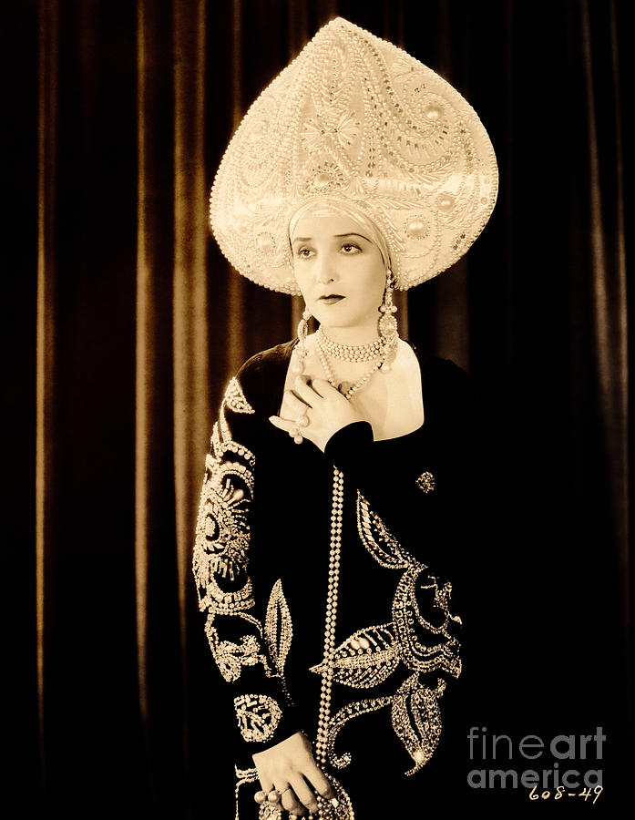 Florence Vidor - Russian Costume Photograph by Bizarre Los Angeles Archive