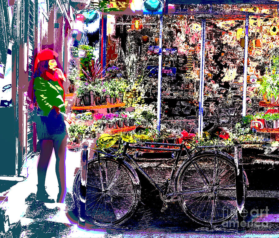 Bicycle Photograph - Flores en Paris by Alfonso Garcia