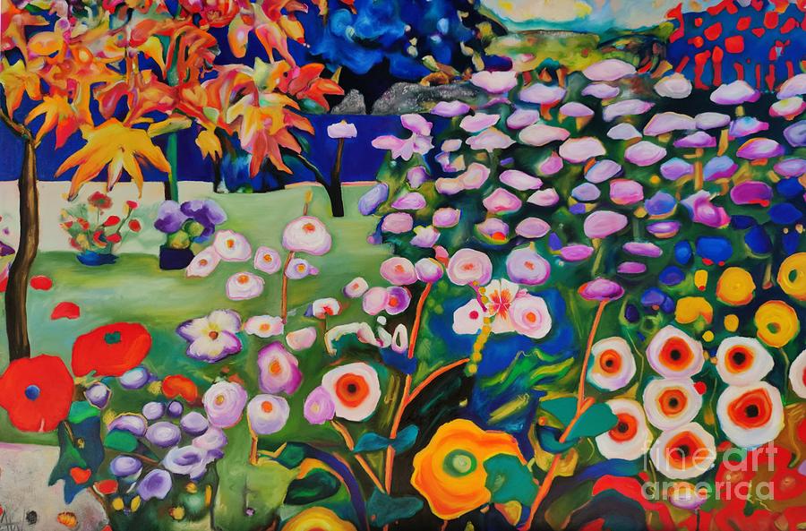 Flores Fantasticas Painting by Angie Wright