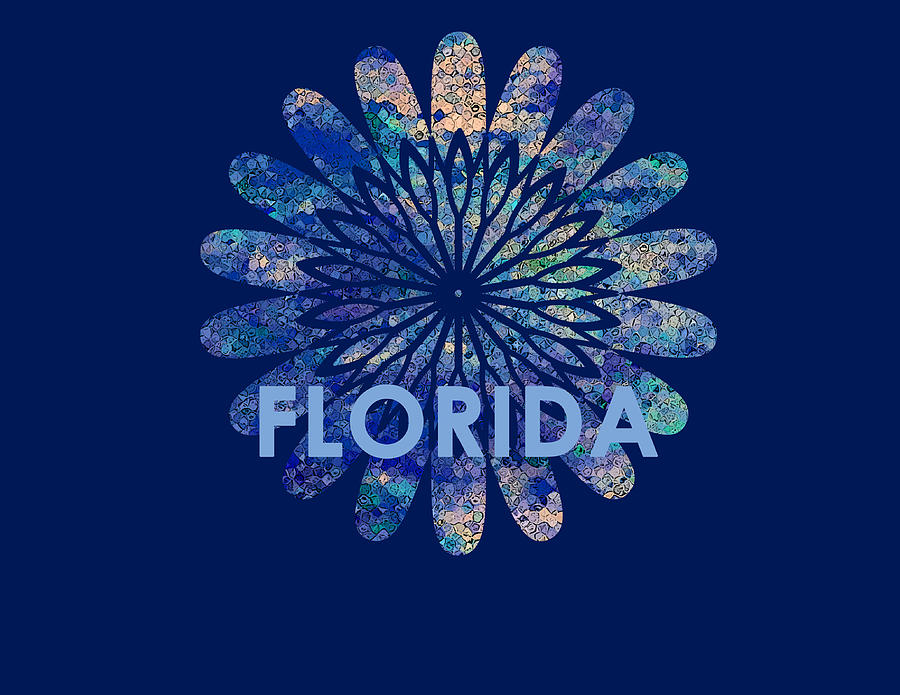 Florida 310 Blue Digital Art by Corinne Carroll