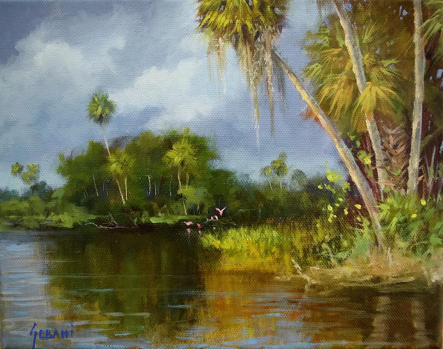 Florida Backcountry Landscape Art Print Painting by Karim Gebahi - Fine ...