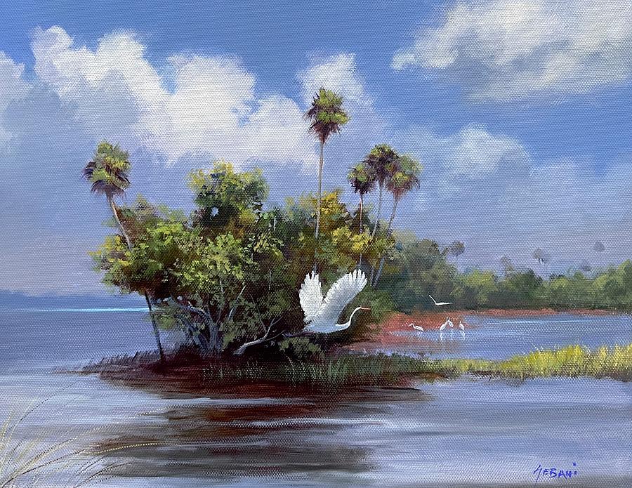 Florida Backcountry Wildlife art print. Painting by Karim Gebahi - Fine ...