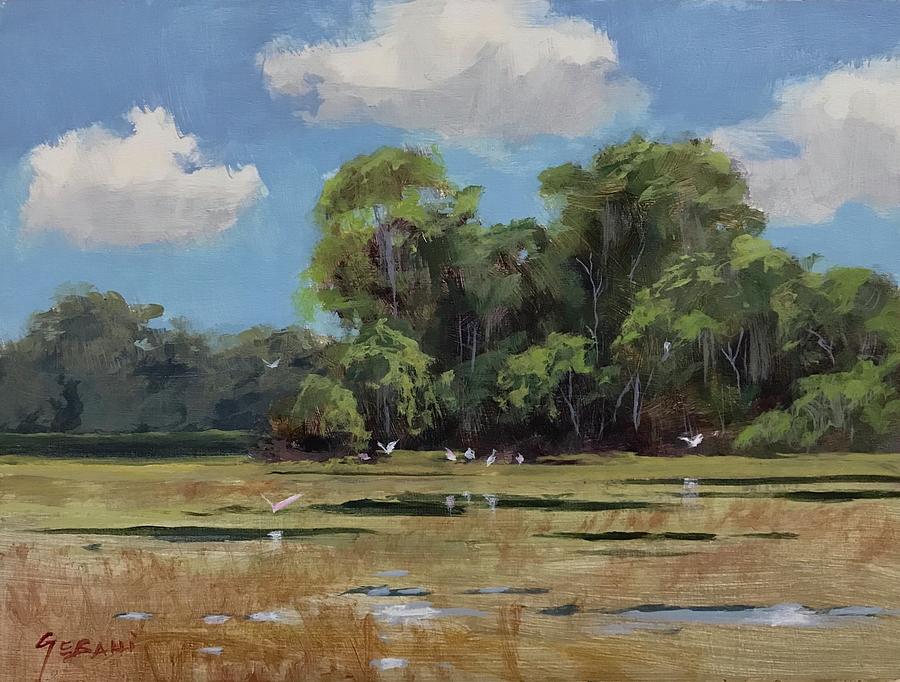 Florida Wildlife Painting - Florida Backcountry Wildlife painting  by Karim Gebahi